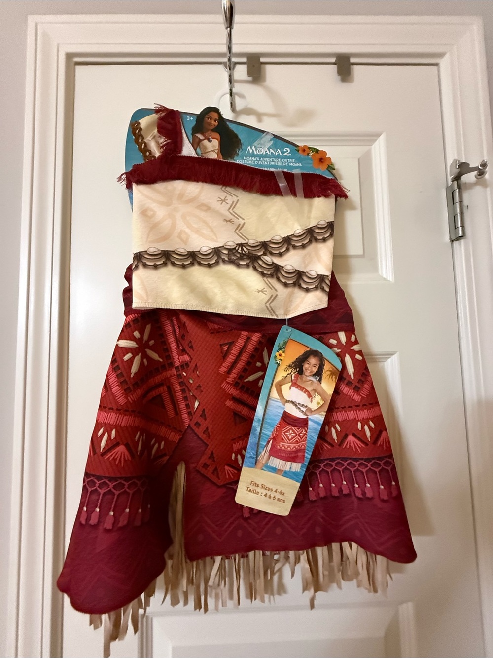 Disney Moana 2 Adventure Outfit Costume Fits 4-6X Halloween New With Tags